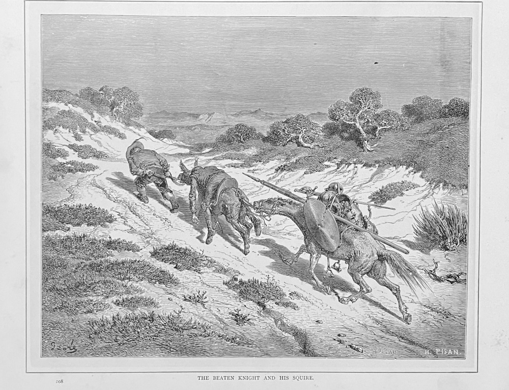 The Beaten Knight and his Squire.  1890c.