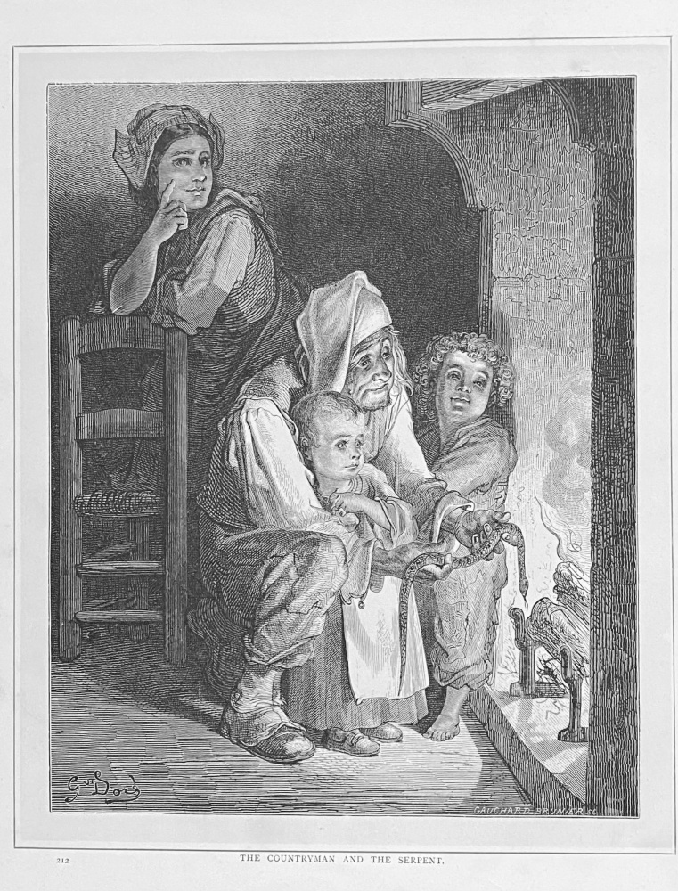 The Countryman and the Serpent.  1890c.