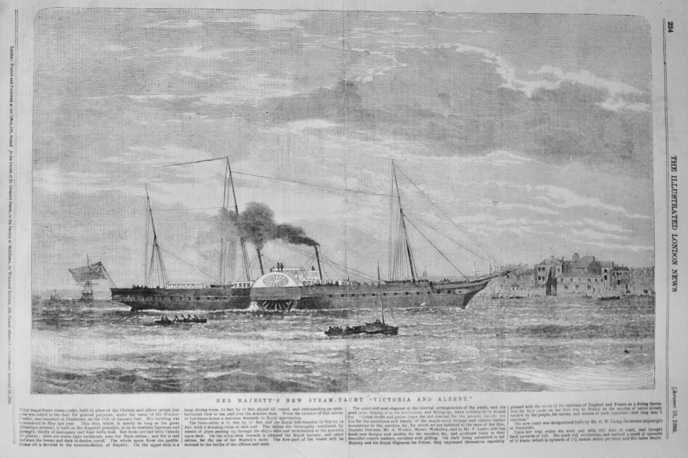 Her Majesty's New Steam Yacht "Victoria and Albert"