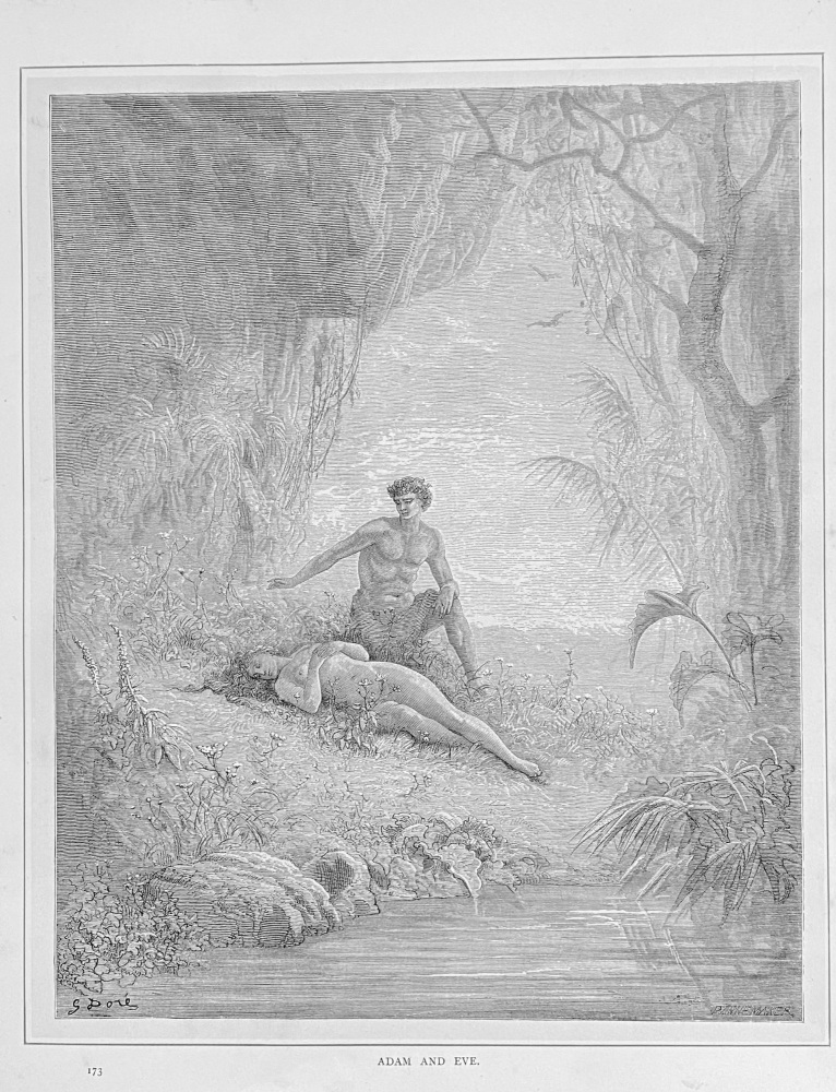 Adam and Eve. 1890c.