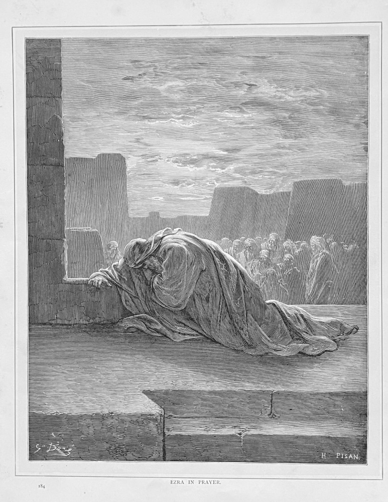 Ezra in Prayer.  1890c.