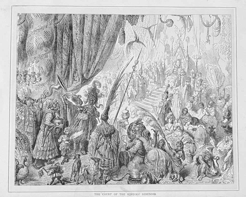 The Court of the King of Serendib.   1890c.