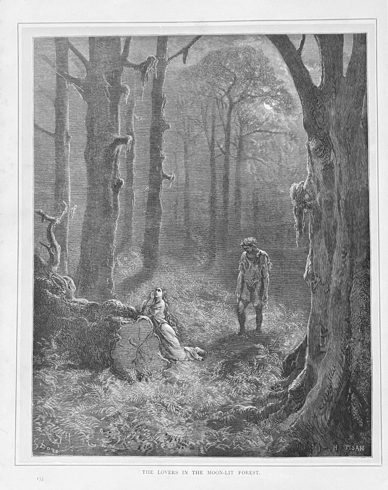 The Lovers in the Moon-Lit Forest.  1890c.