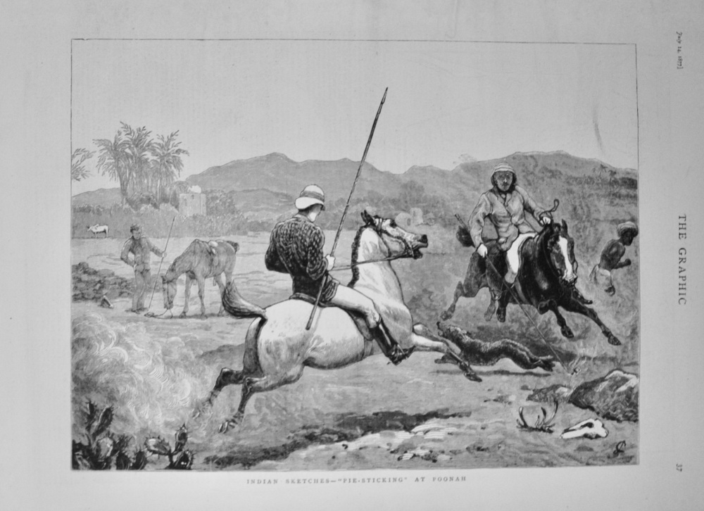 "Pig-Sticking" at Poonah - 1877