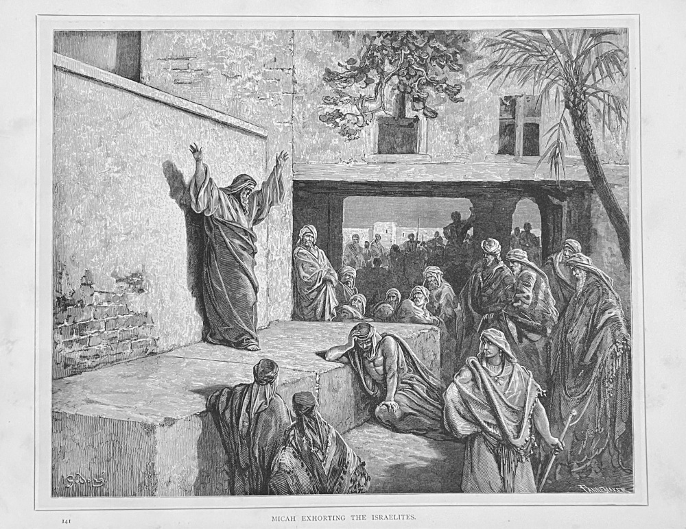Micah Exhorting the Israelites.  1890c.