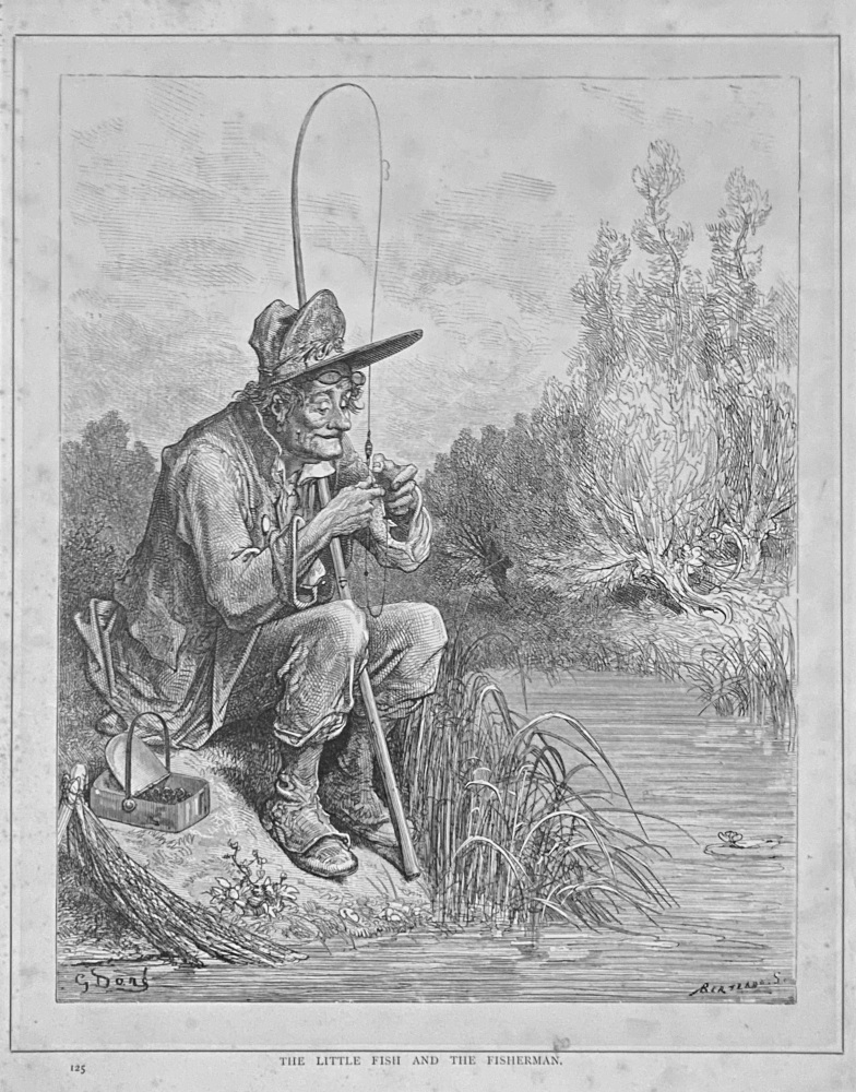 The Little Fish and the Fisherman.  1890c.