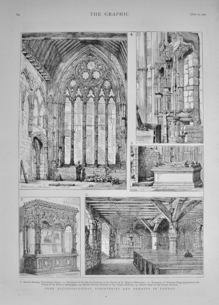 Some Ecclesiological Discoveries and Remains in London - 1877