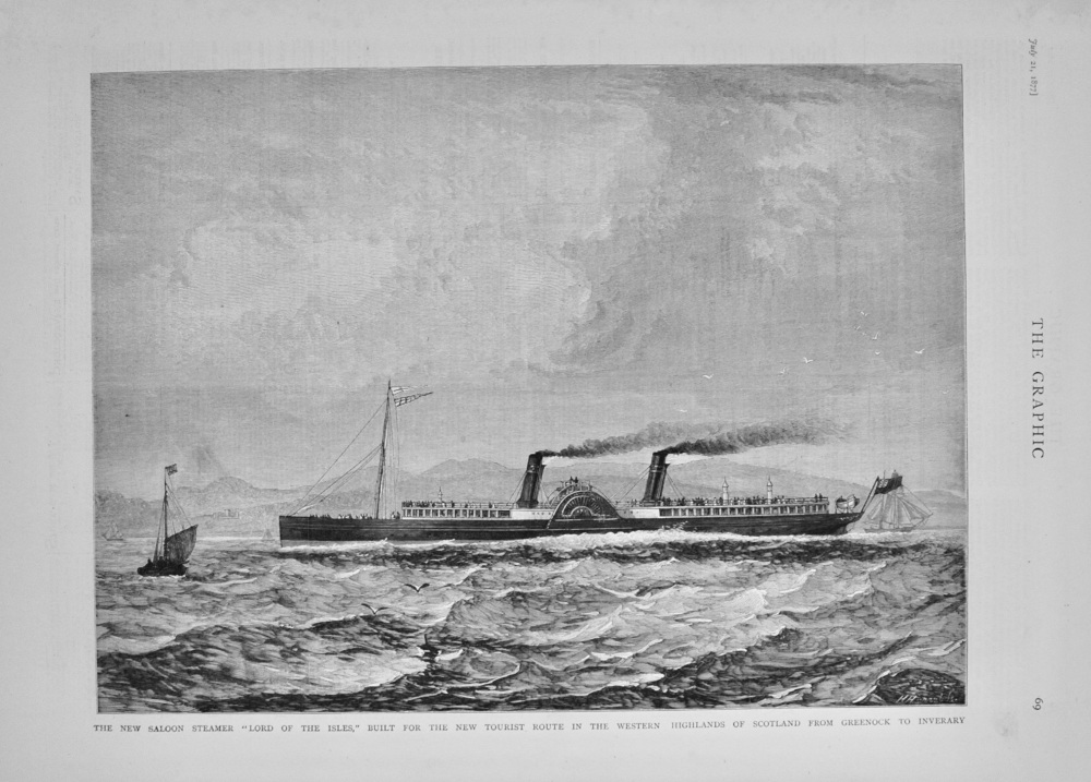 The New Saloon Steamer "Lord of the Isles" - 1877