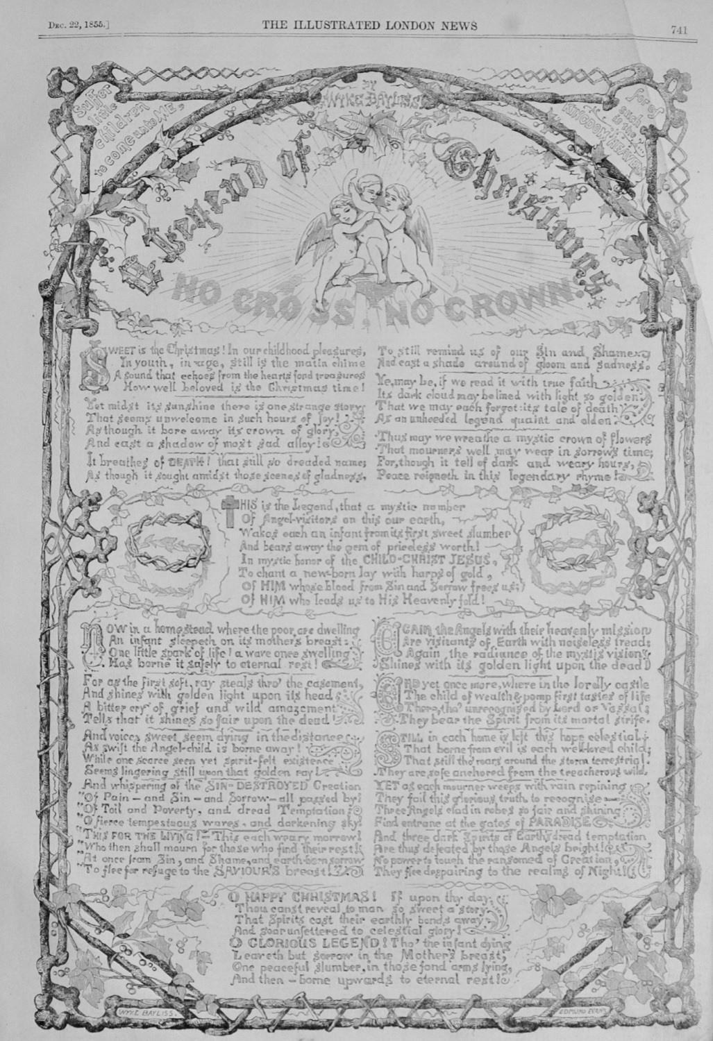 A Legend of Christmas - No Cross, No Crown - 1855