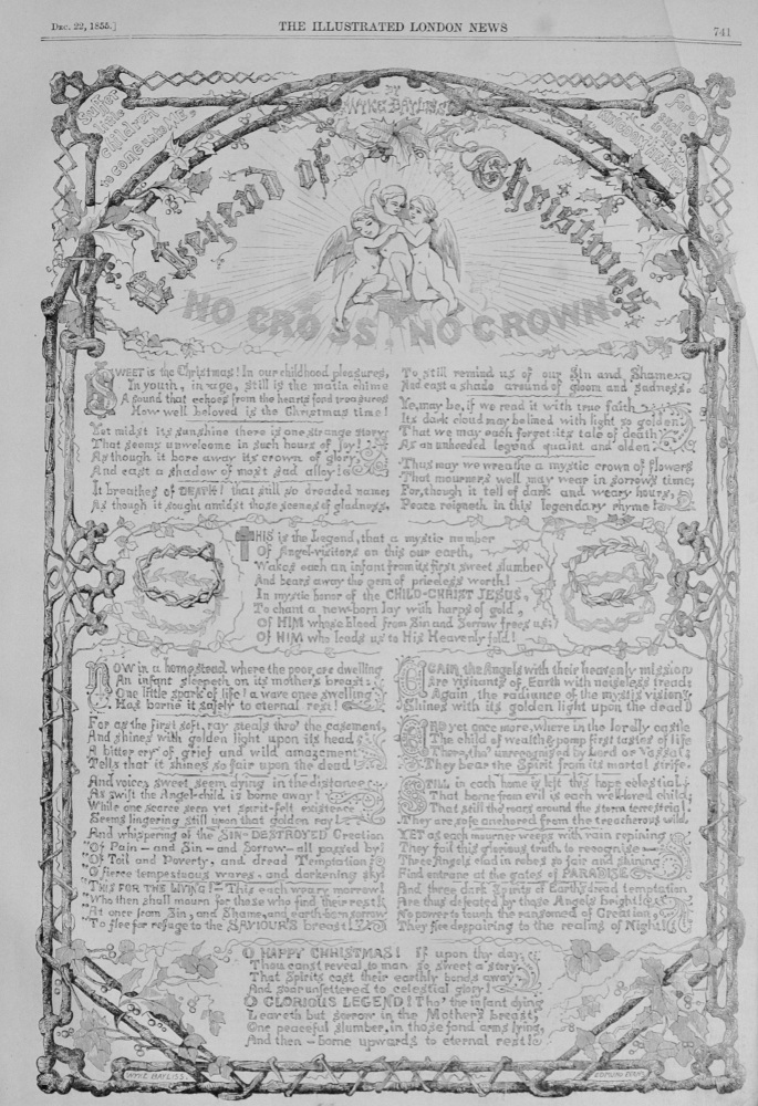 A Legend of Christmas - No Cross, No Crown - 1855