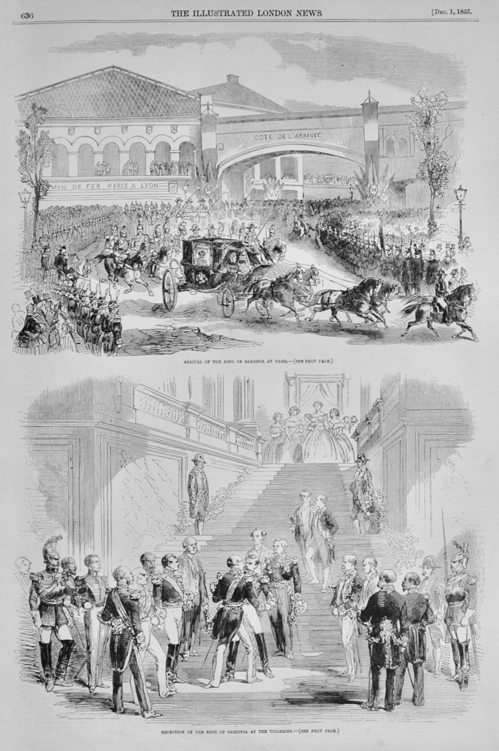 The King of Sardinia at Paris - 1855