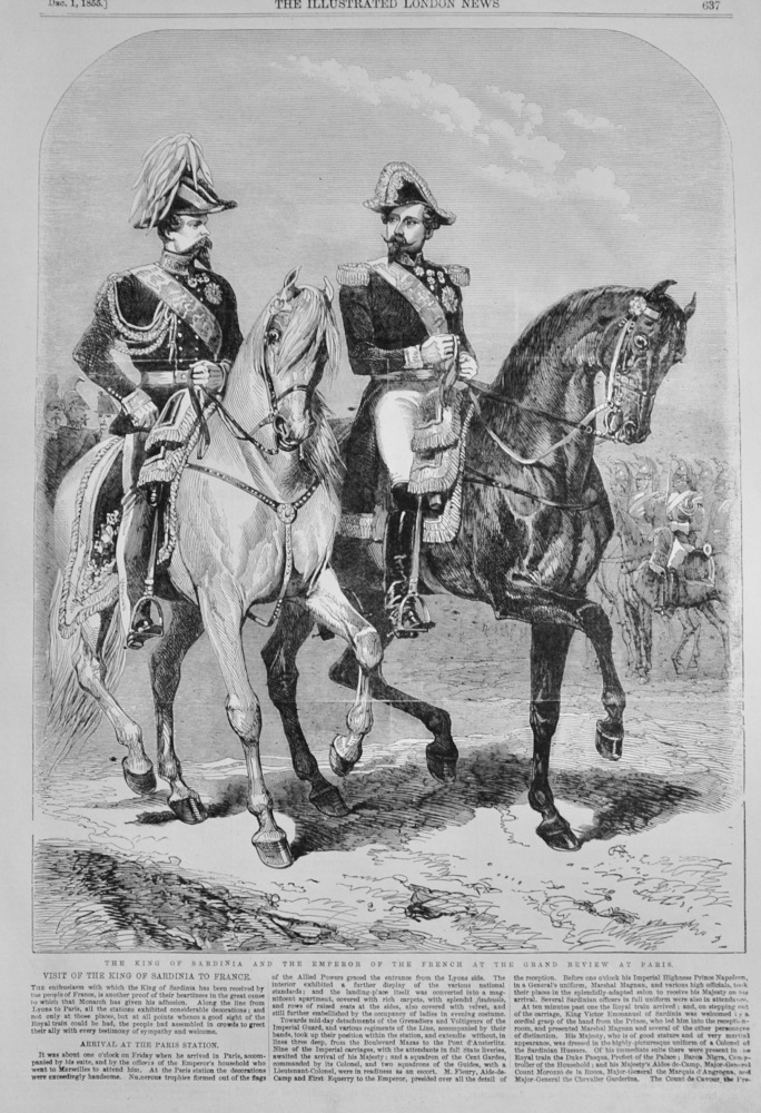 The King of Sardinia in France - 1855