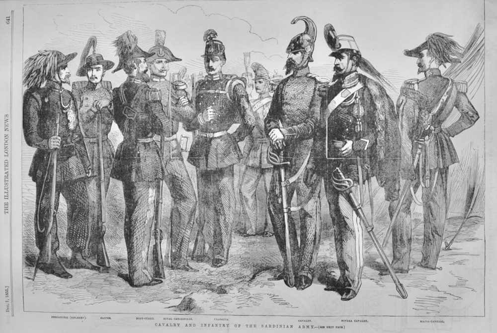 Cavalry and Infantry of the Sardinian Army - 1855
