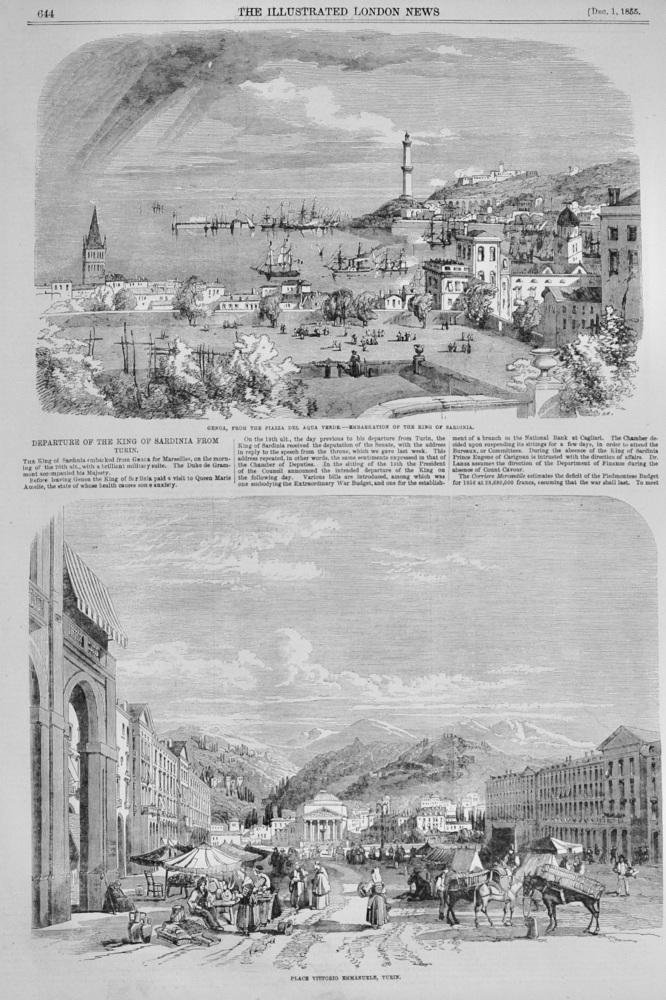 The King of Sardinia in Italy - 1855