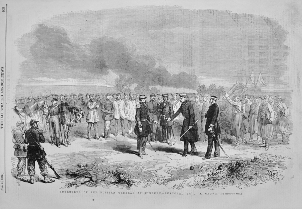 Surrender of the Russian General at Kinburn - 1855