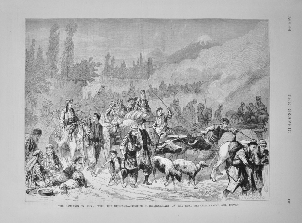 Fugitive Turco-Armenians on the Road between Arrival and Erivan - 1877