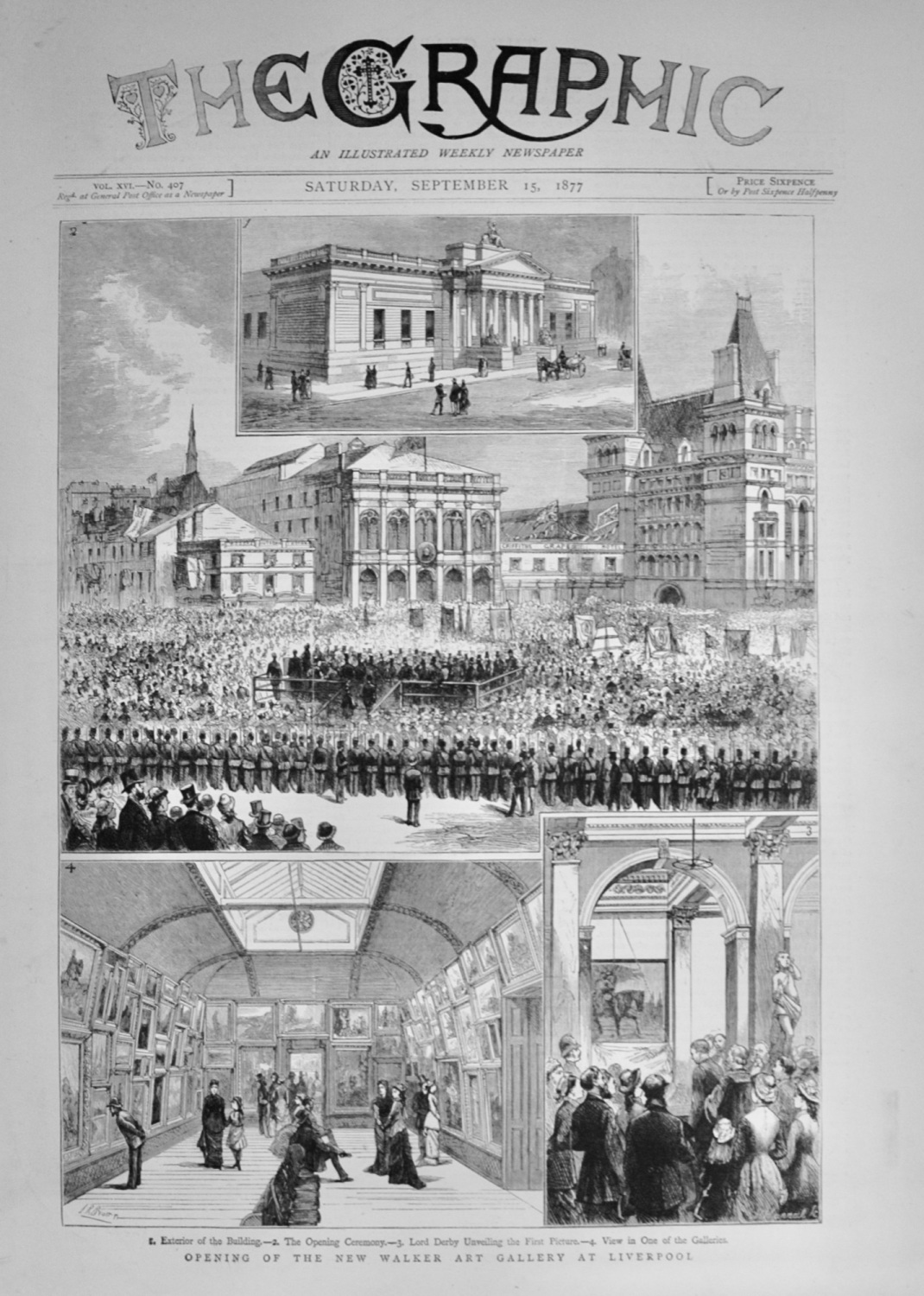 Opening of the New Walker Art Gallery at Liverpool - 1877
