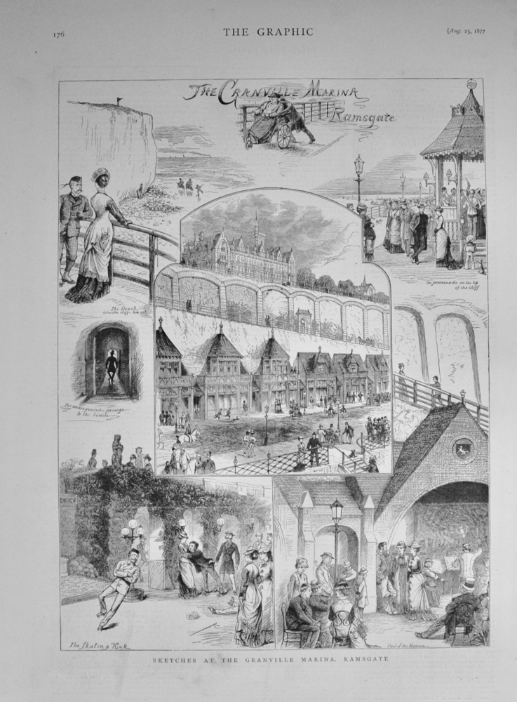 Sketches at the Granville Marina, Ramsgate - 1877
