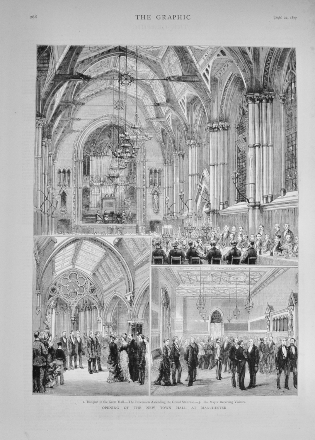 New Town Hall at Manchester - 1877