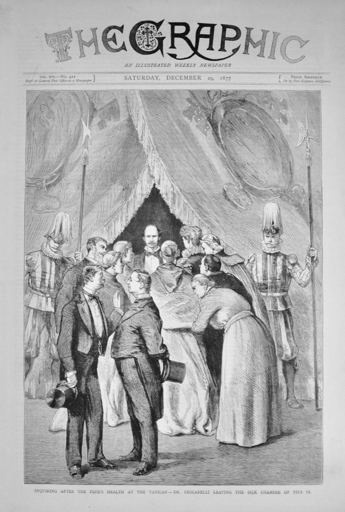 Dr Ceccarelli visiting Pope Pius IX - 1877