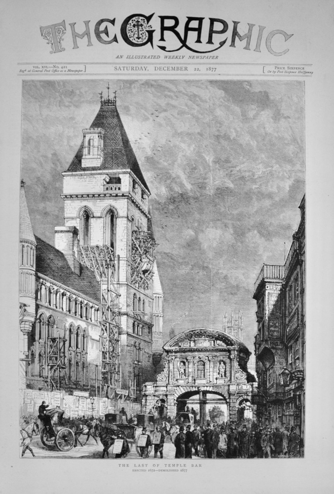 The last of Temple Bar - 1877