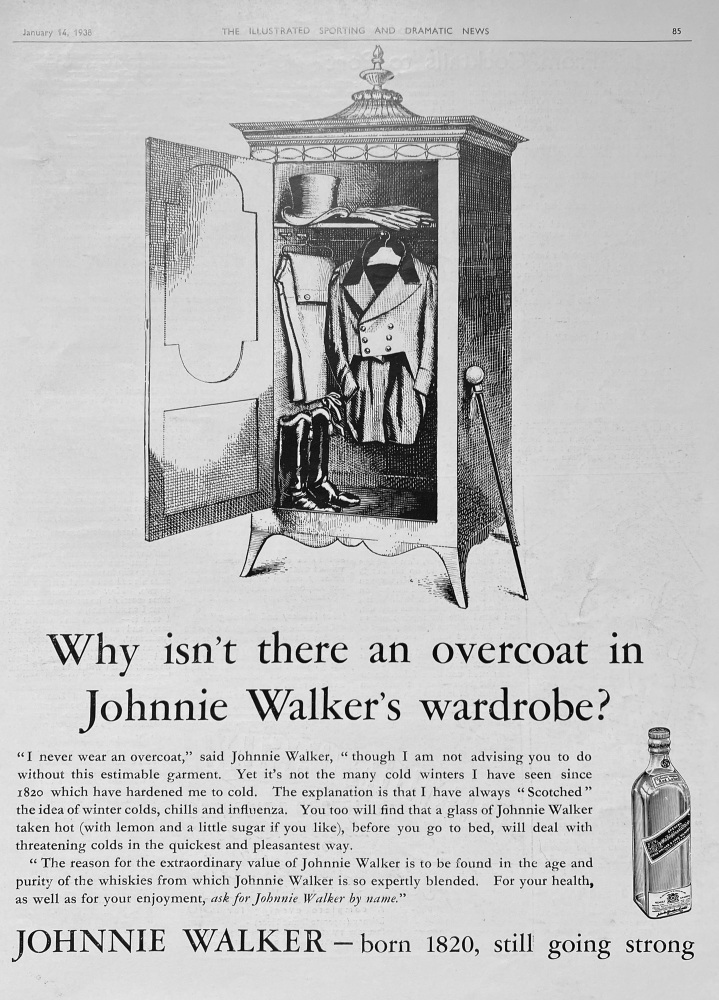 Johnnie Walker Whisky - 1938
