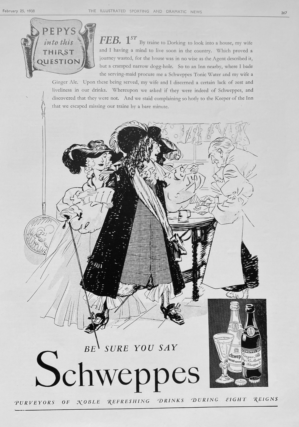 Schweppes Advert - 1938