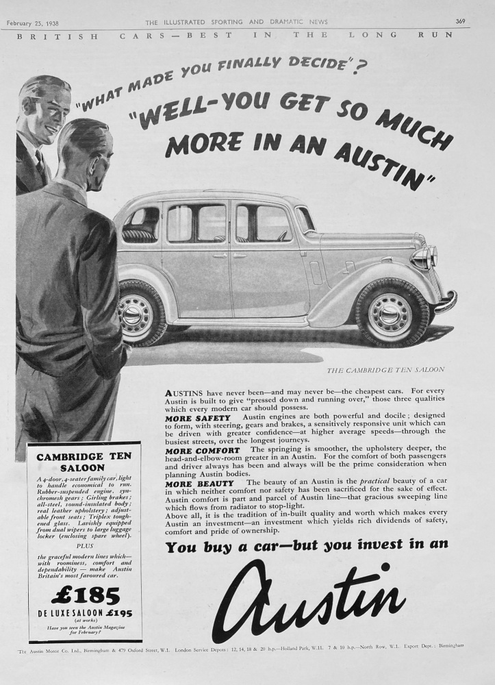 The Austin Motor Co - Advert