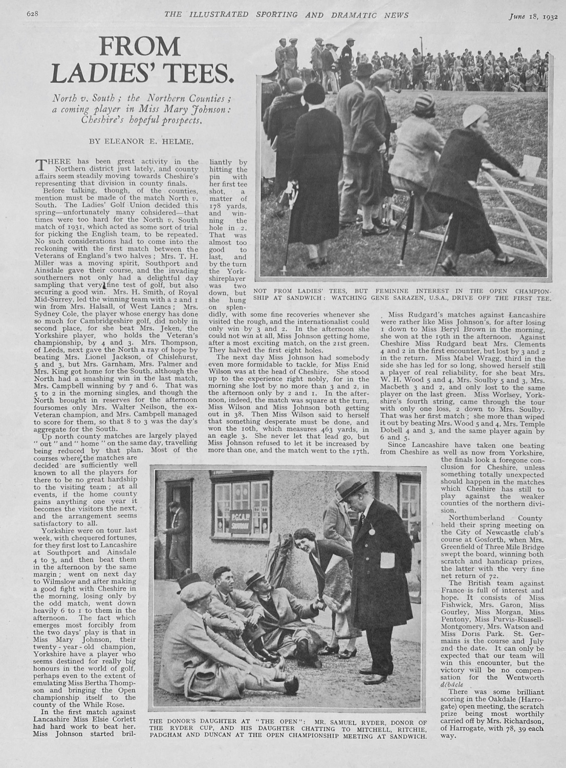 Ladies Golf - North v South - 1932