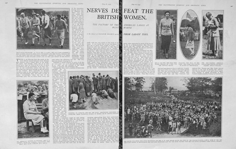 America v Britain - Ladies Golf at Wentworth - 1932