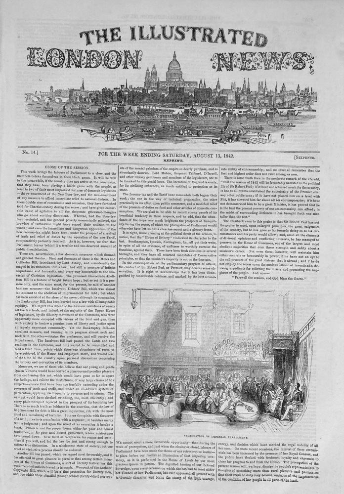 The Illustrated London News - August 13, 1842