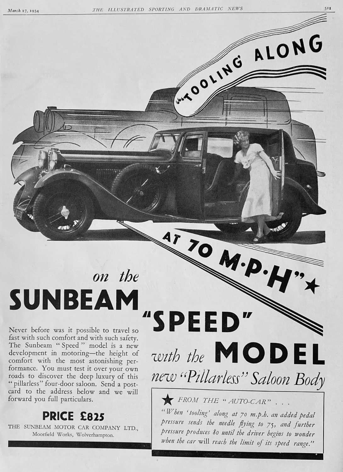 The Sunbeam Motor Car Company Ltd.  1934.