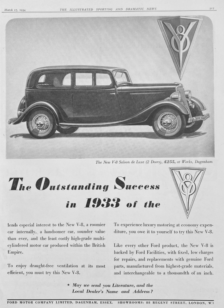Ford Motor Company Limited, Dagenham, Essex.  1934.