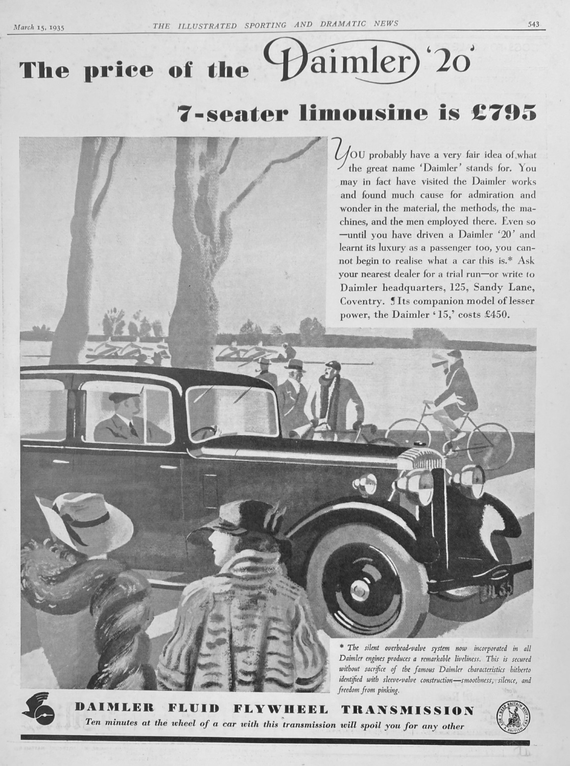 Daimler '20'  7-seater Limousine.  1935.