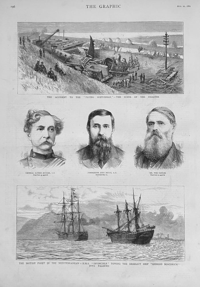 The Accident to the "Flying Scotsman" - 1880