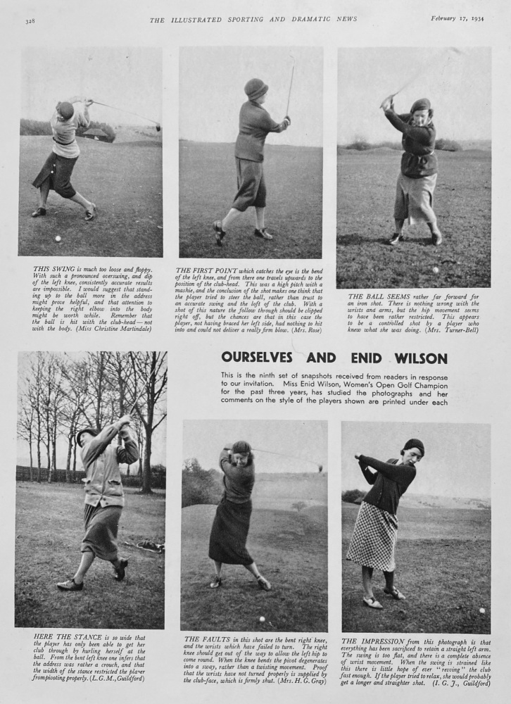 Ourselves and Enid Wilson.  (Golf).  1934.