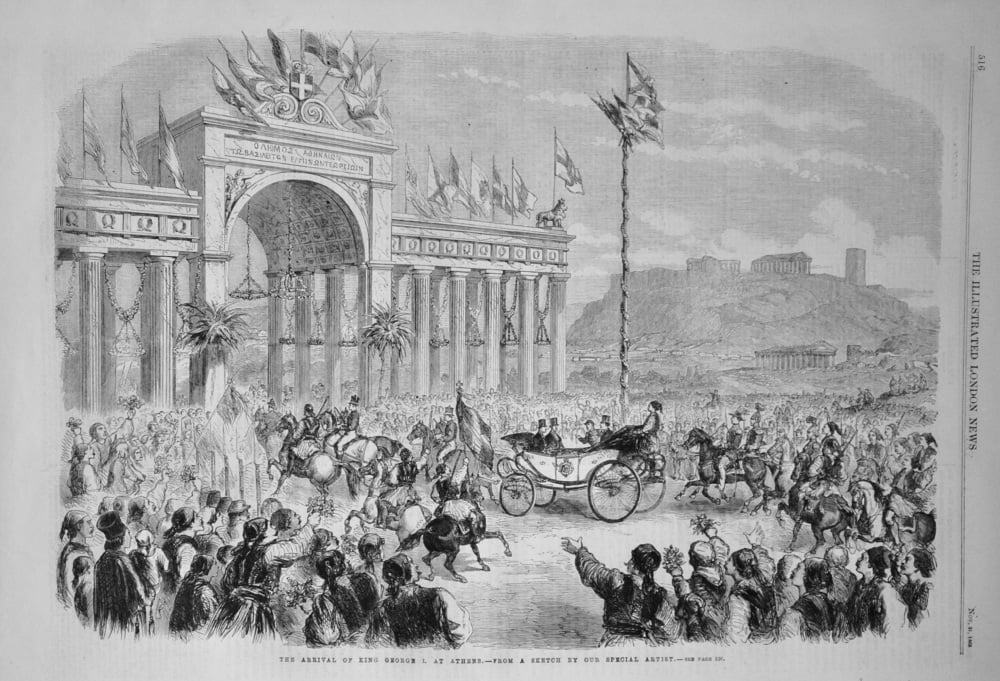 The Arrival of King George I. at Athens - 1863