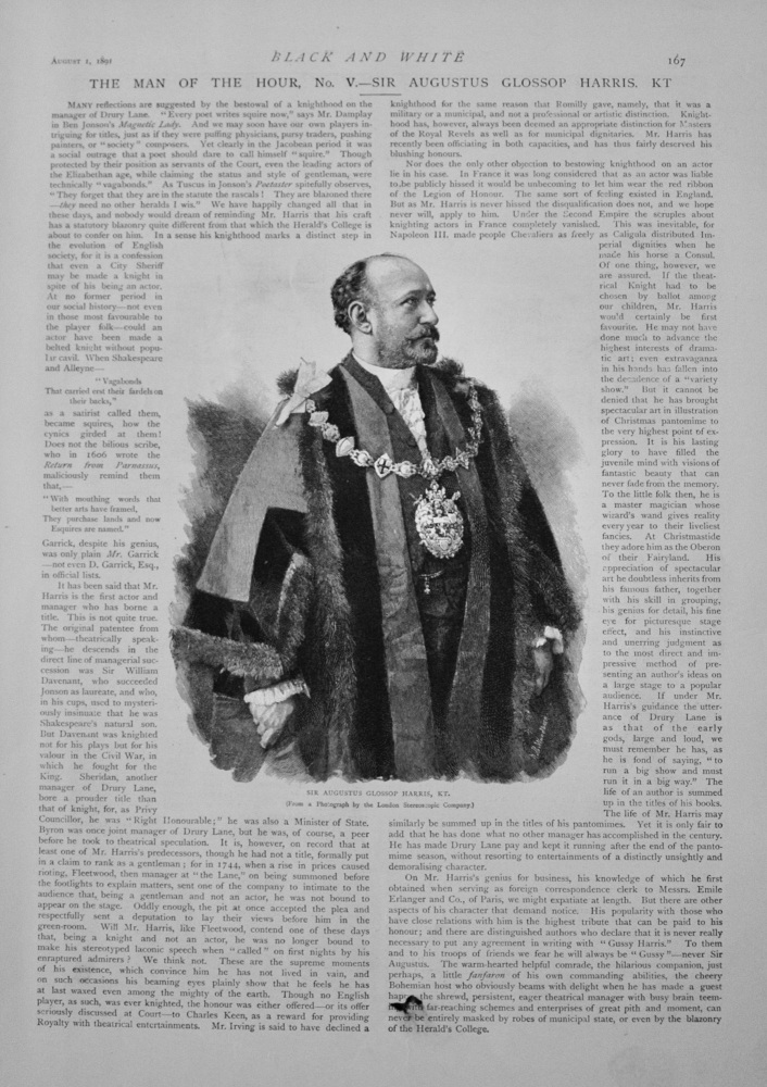 Sir Augustus Glossop Harris, KT