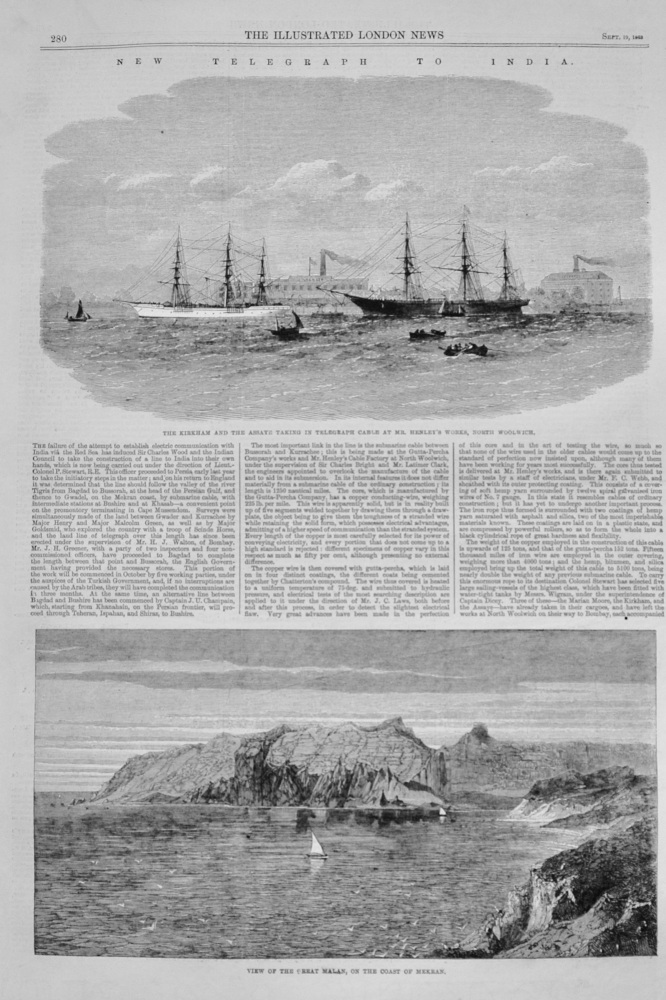 The New Telegraph to India - 1863