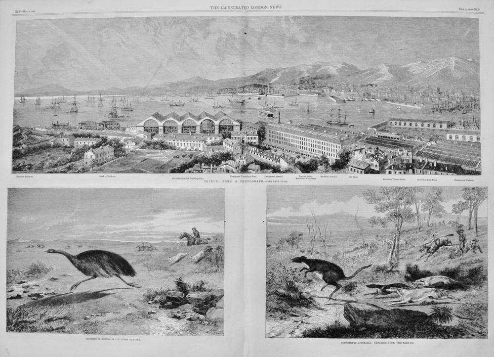 Panoramic View of Toulon - 1863