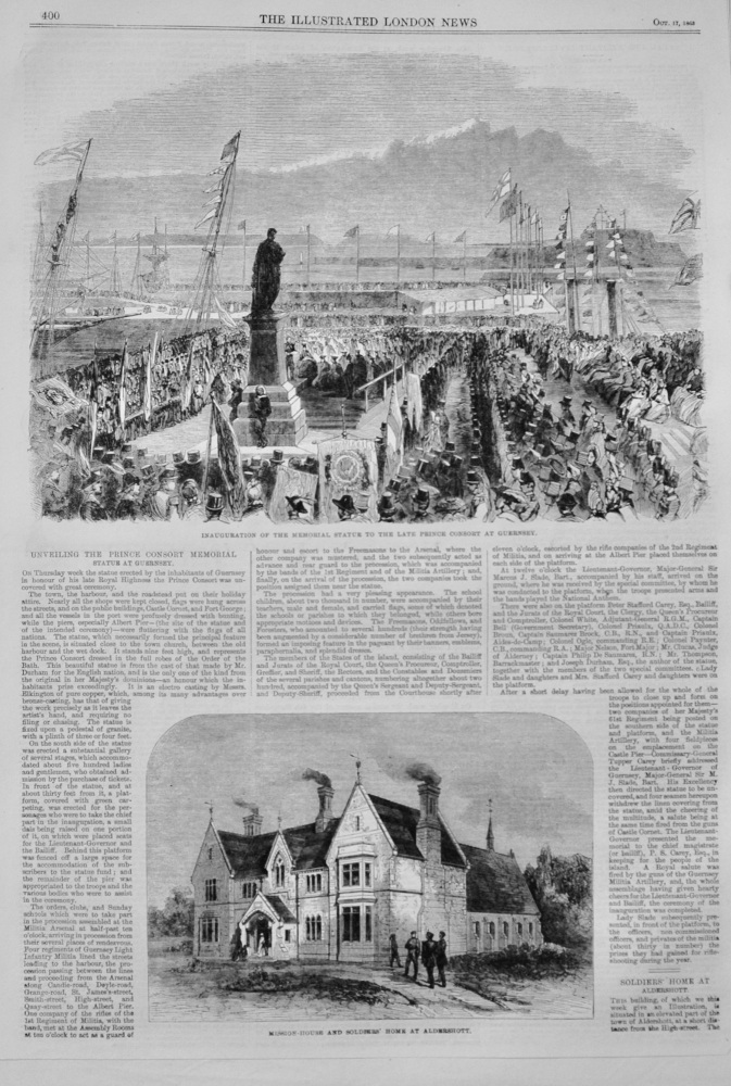 Unveiling the Prince Consort Memorial at Guernsey - 1863
