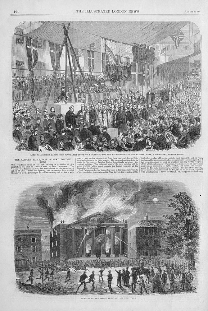 The Sailors' Home, London Docks - 1863