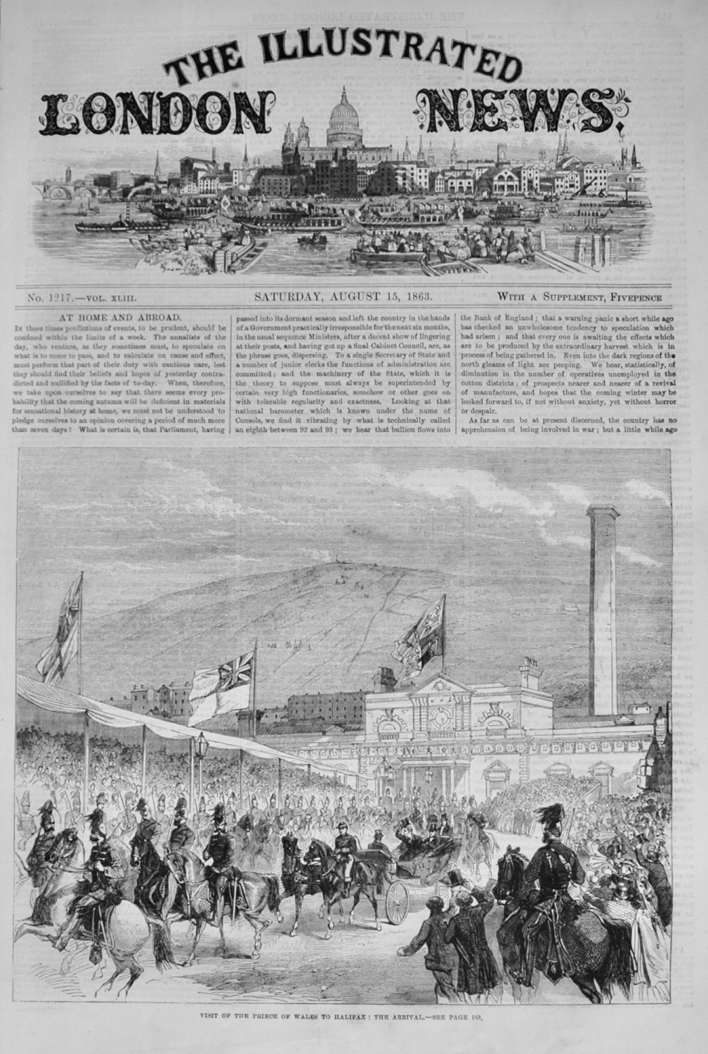 The Prince of Wales at Halifax - 1863