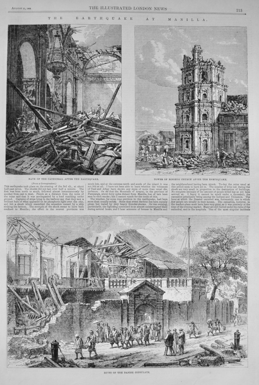 The Earthquake in Manilla - 1863