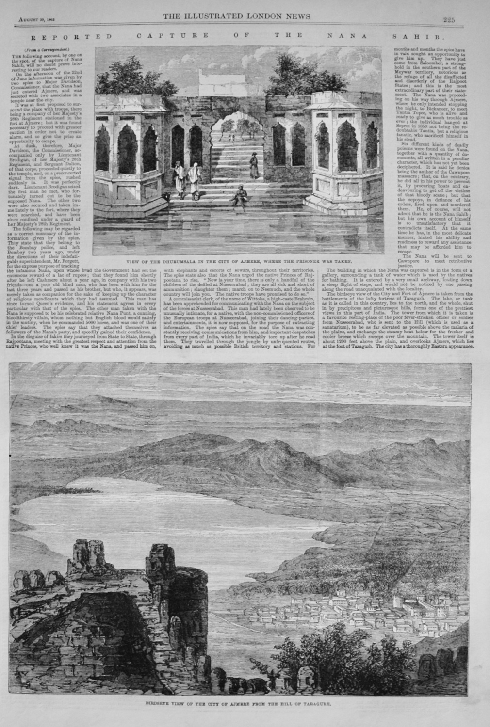 Reported Capture of the Nana Sabib - 1863