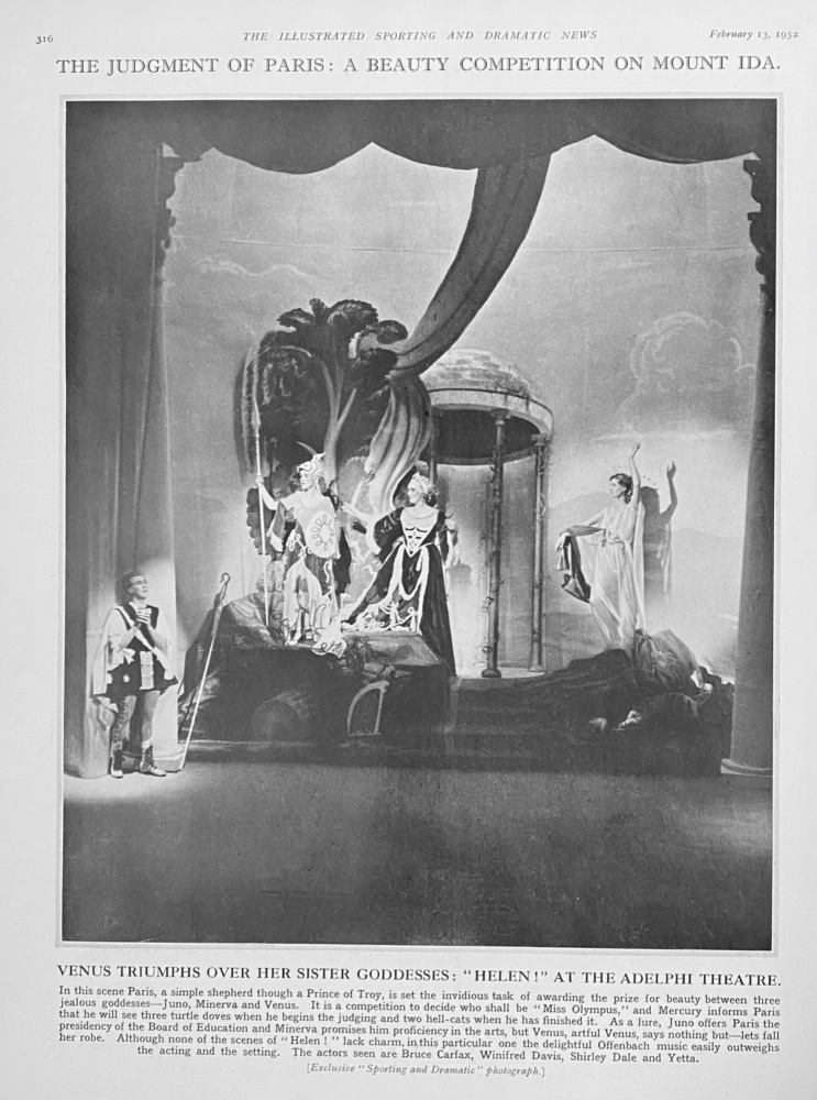 The Judgment of Paris :  A Beauty Competition on Mount Ida.  1932.
