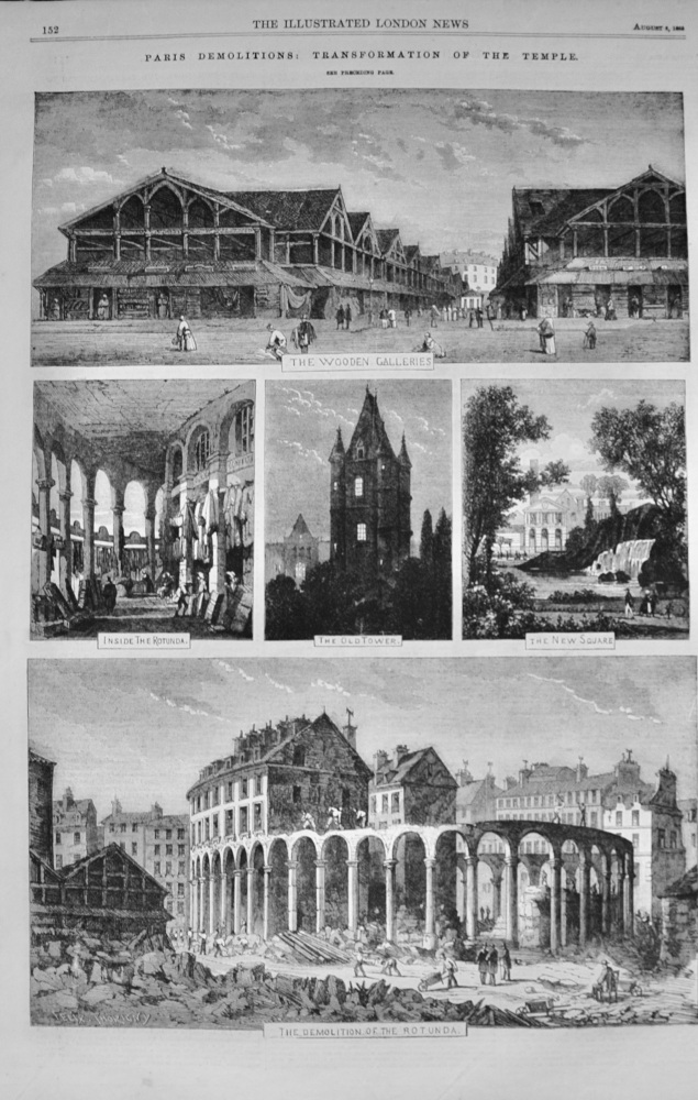 Paris Demolitions: Transformation of the Temple - 1863