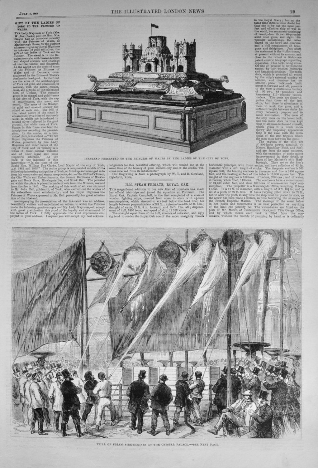 Trial of Steam Fire Engines - 1863