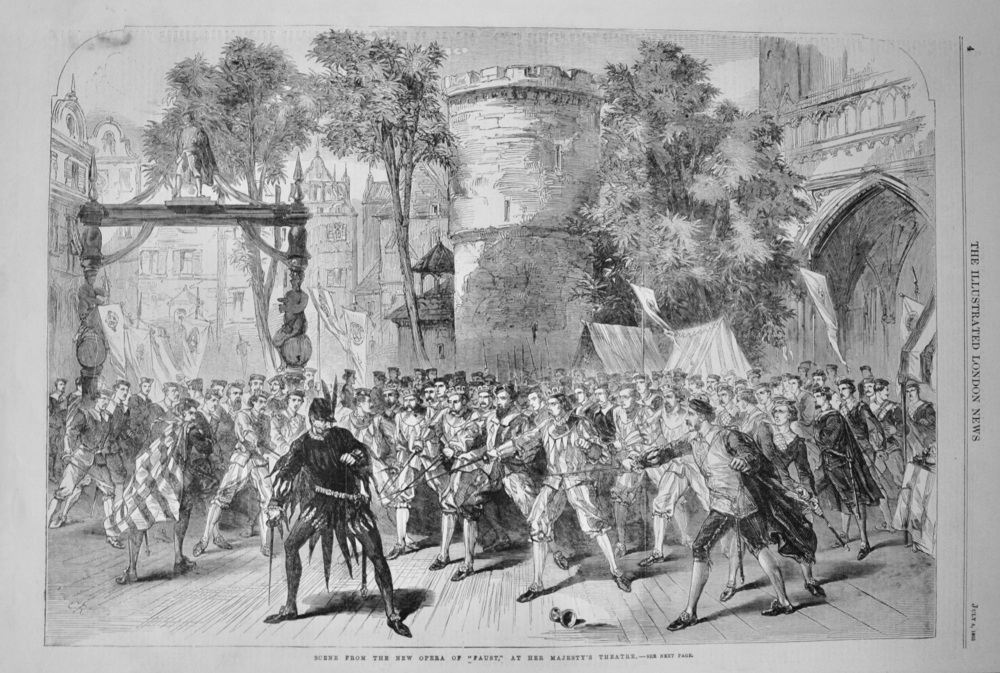 Scene from the New Opera "Faust" - 1863