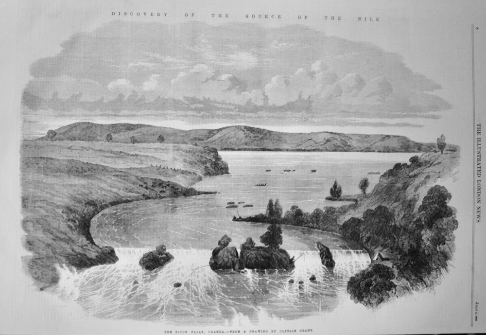 The Ripon Falls, Uganda - 1863